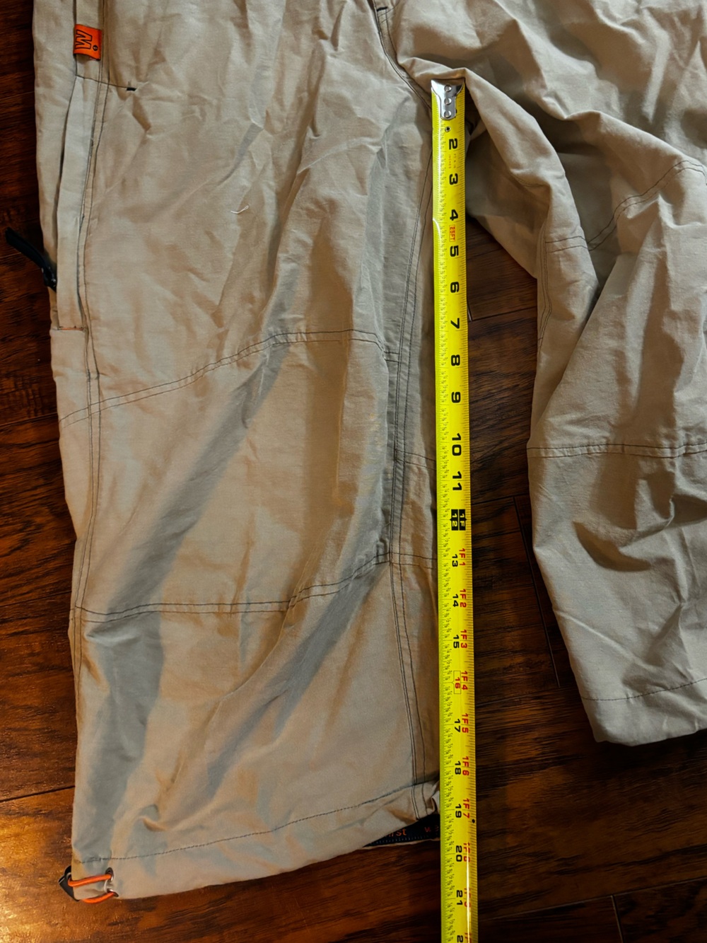 Wear First NWT Cargo Shorts Y2K Khaki Beige Outdoor Utility Cropped Pants + Belt - Picture 2 of 12